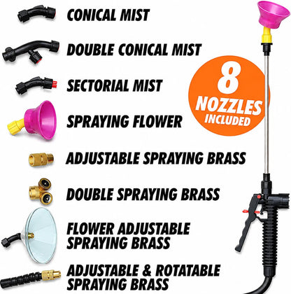 4.2 Gallon High-Pressure Battery Backpack Sprayer - 8 Nozzles, 100PSI, Long Battery, Wide Mouth