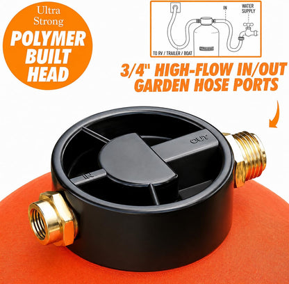 RV Water Softener Portable - 16,000 Grain, 3/4" GHT Fittings, Convenient Water Softener for RVs, Trailers, Boats, Mobile Car Washing, Pressure Washing